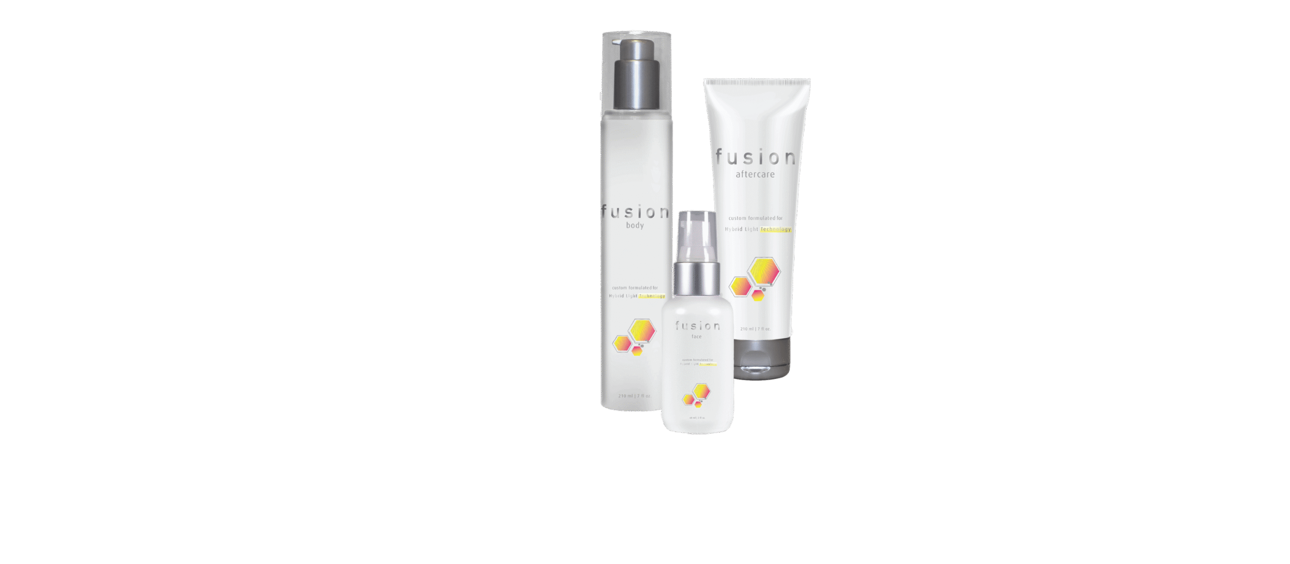 professional skincare and tanning product bottles for salon retail display