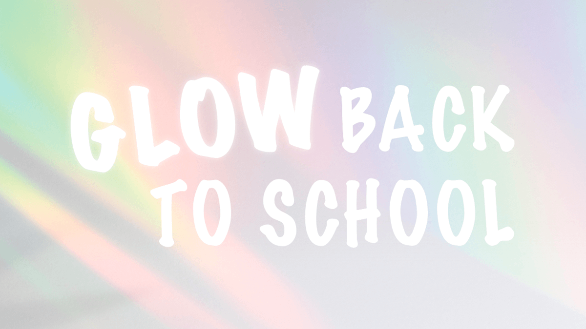 Back to School promotional graphic for tanning and beauty campaigns
